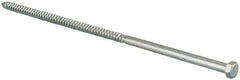 Value Collection - 3/8" Screw, 12" Length Under Head, Steel, Hex Head Lag Screw - Zinc Plated, Grade 2 - Apex Tool & Supply