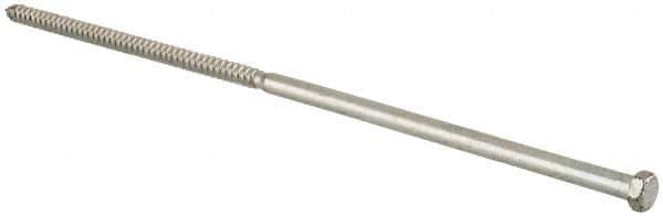 Value Collection - 3/8" Screw, 14" Length Under Head, Steel, Hex Head Lag Screw - Zinc Plated, Grade 2 - Apex Tool & Supply