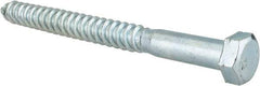 Value Collection - 1/2" Screw, 5-1/2" Length Under Head, Steel, Hex Head Lag Screw - Zinc Plated, Grade 2 - Apex Tool & Supply