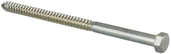 Value Collection - 1/2" Screw, 9" Length Under Head, Steel, Hex Head Lag Screw - Zinc Plated, Grade 2 - Apex Tool & Supply