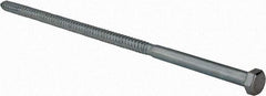 Value Collection - 1/2" Screw, 14" Length Under Head, Steel, Hex Head Lag Screw - Zinc Plated, Grade 2 - Apex Tool & Supply