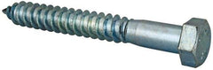Value Collection - 5/8" Screw, 5" Length Under Head, Steel, Hex Head Lag Screw - Zinc Plated, Grade 2 - Apex Tool & Supply