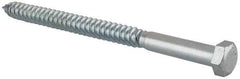 Value Collection - 5/8" Screw, 9" Length Under Head, Steel, Hex Head Lag Screw - Zinc Plated, Grade 2 - Apex Tool & Supply