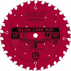 Freud - 10" Diam, 5/8" Arbor Hole Diam, 30 Tooth Wet & Dry Cut Saw Blade - Carbide-Tipped, Standard Round Arbor - Apex Tool & Supply