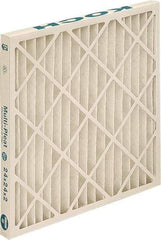 Made in USA - 10" Noml Height x 20" Noml Width x 2" Noml Depth, 80 to 85% Capture Efficiency, Wire-Backed Pleated Air Filter - MERV 13, Synthetic, Integrated Beverage Board Frame, 500 Max FPM, 700 CFM, For Any Unit - Apex Tool & Supply