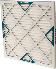 Made in USA - 20" Noml Height x 20" Noml Width x 1" Noml Depth, 80 to 85% Capture Efficiency, Wire-Backed Pleated Air Filter - MERV 13, Synthetic, Integrated Beverage Board Frame, 300 Max FPM, 840 CFM, For Any Unit - Apex Tool & Supply