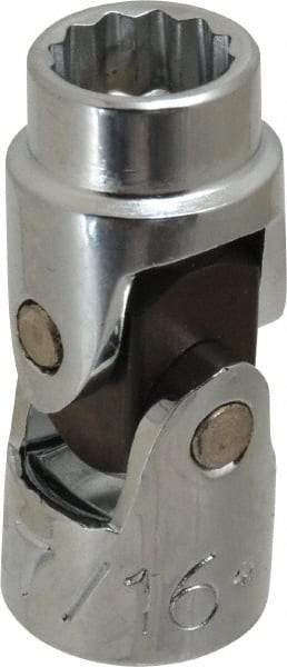Proto - 7/16", 3/8" Drive, Standard Hand Socket - 12 Points, 1-3/4" OAL, Alloy Steel, Chrome Finish - Apex Tool & Supply