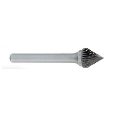 ‎SJ-1 -1/4 x LOC × 1/4 Shank × 2 OAL 60 Degree Cone Carbide Medium Tough Cut Burr - Apex Tool & Supply