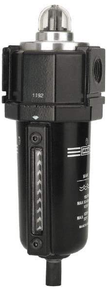 ARO/Ingersoll-Rand - 3/8" Port, 13.2" High x 4-3/4" Wide, FRL Filter with Metal Bowl & Manual Drain - 200 Max psi, 175°F Max, 2.8 oz Bowl Capacity - Apex Tool & Supply