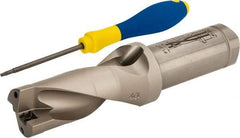 Iscar - 2-1/2" Max Drill Depth, 2xD, 1-1/4" Diam, Indexable Insert Drill - 2 Inserts, 1-1/4" Shank Diam, Straight Shank - Apex Tool & Supply