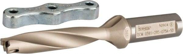 Iscar - 0.591 to 5/8" Diam, 5xD, 2.95" Max Depth, 3/4" Shank Diam, Replaceable Tip Drill - IDI 0591-S.. Insert, 15 Seat Size, DCM Toolholder, Series ChamDrill - Apex Tool & Supply