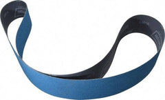 Norton - 2" Wide x 48" OAL, 80 Grit, Zirconia Alumina Abrasive Belt - Zirconia Alumina, Medium, Coated, Y Weighted Cloth Backing, Dry, Series R821 - Apex Tool & Supply