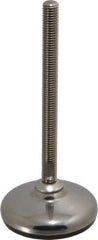 Sunnex - 1/2-13 Bolt Thread, 1.22" High Overall Hygienic Design Stud Mount Leveling Pad & Mount - 2,200 Max Lb Capacity, 3.15" Base Diam, 6" Thread Length - Apex Tool & Supply
