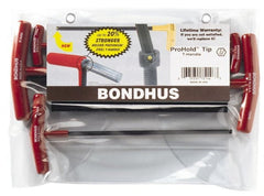 Bondhus - 5 Piece T-Handle Hex Key Set - Apex Tool & Supply