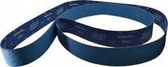 Norton - 3" Wide x 132" OAL, 40 Grit, Zirconia Alumina Abrasive Belt - Zirconia Alumina, Coarse, Coated, Y Weighted Cloth Backing, Series R824 - Apex Tool & Supply