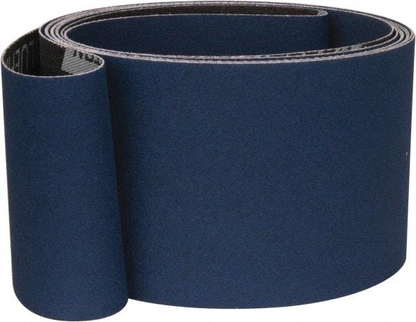 Norton - 3" Wide x 132" OAL, 36 Grit, Zirconia Alumina Abrasive Belt - Zirconia Alumina, Very Coarse, Coated, Y Weighted Cloth Backing, Series R824 - Apex Tool & Supply