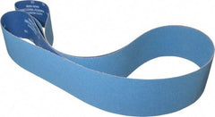 Norton - 4" Wide x 132" OAL, 80 Grit, Zirconia Alumina Abrasive Belt - Zirconia Alumina, Medium, Coated, Y Weighted Cloth Backing, Series R884P - Apex Tool & Supply