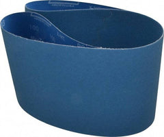 Norton - 6" Wide x 48" OAL, 100 Grit, Zirconia Alumina Abrasive Belt - Zirconia Alumina, Fine, Coated, X Weighted Cloth Backing, Series R823 - Apex Tool & Supply