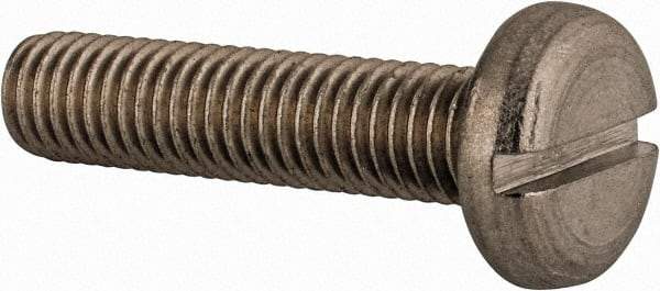 Value Collection - M8x1.25 Metric Coarse, 35mm Length Under Head Slotted Drive Machine Screw - Pan Head, Grade 18-8 & A2 Stainless Steel, Uncoated, Without Washer - Apex Tool & Supply