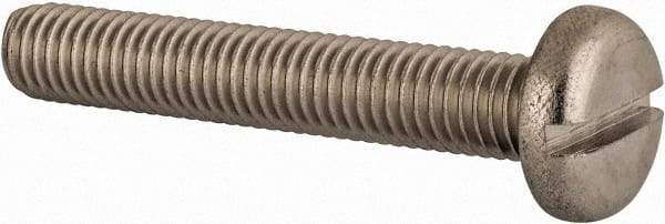 Value Collection - M8x1.25 Metric Coarse, 50mm Length Under Head Slotted Drive Machine Screw - Pan Head, Grade 18-8 & A2 Stainless Steel, Uncoated, Without Washer - Apex Tool & Supply