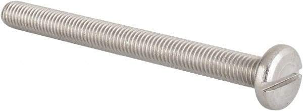 Value Collection - M8x1.25 Metric Coarse, 90mm Length Under Head Slotted Drive Machine Screw - Pan Head, Grade 18-8 & A2 Stainless Steel, Uncoated, Without Washer - Apex Tool & Supply