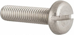 Value Collection - M10x1.50 Metric Coarse, 40mm Length Under Head Slotted Drive Machine Screw - Pan Head, Grade 18-8 & A2 Stainless Steel, Uncoated, Without Washer - Apex Tool & Supply
