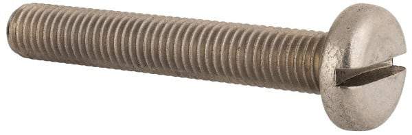 Value Collection - M10x1.50 Metric Coarse, 65mm Length Under Head Slotted Drive Machine Screw - Pan Head, Grade 18-8 & A2 Stainless Steel, Uncoated, Without Washer - Apex Tool & Supply