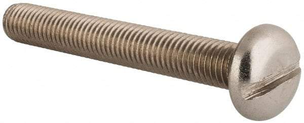 Value Collection - M10x1.50 Metric Coarse, 75mm Length Under Head Slotted Drive Machine Screw - Pan Head, Grade 18-8 & A2 Stainless Steel, Uncoated, Without Washer - Apex Tool & Supply