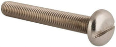 Value Collection - M10x1.50 Metric Coarse, 75mm Length Under Head Slotted Drive Machine Screw - Pan Head, Grade 18-8 & A2 Stainless Steel, Uncoated, Without Washer - Apex Tool & Supply