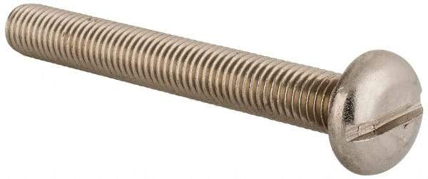 Value Collection - M10x1.50 Metric Coarse, 80mm Length Under Head Slotted Drive Machine Screw - Pan Head, Grade 18-8 & A2 Stainless Steel, Uncoated, Without Washer - Apex Tool & Supply