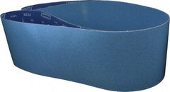 Norton - 8" Wide x 107" OAL, 80 Grit, Zirconia Alumina Abrasive Belt - Zirconia Alumina, Medium, Coated, Y Weighted Cloth Backing - Apex Tool & Supply