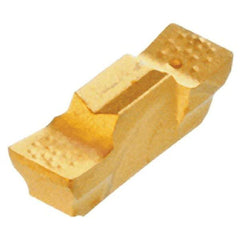 Iscar - 185010GEPI Grade IC528, 1.85mm Cutting Width Carbide Grooving Insert - 2.5mm Max Depth of Cut, Neutral, 0.1mm Corner Radius, TiCN/TiN Finish - Apex Tool & Supply