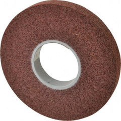 3M - 8" Diam, 1" Face Width, 3" Center Hole, Medium Grade, Aluminum Oxide Deburring Wheel - Convolute, Hard Density 6 Grade, 4,500 RPM - Apex Tool & Supply