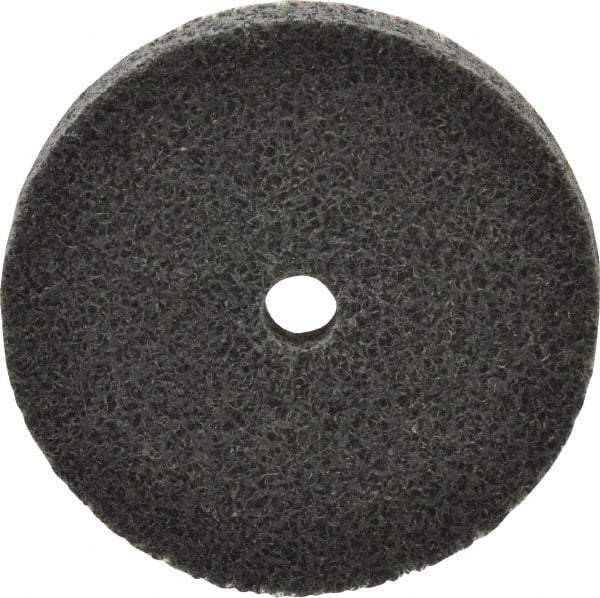 3M - 2" Diam, 1/4" Face Width, 1/4" Center Hole, Fine Grade, Silicon Carbide Deburring Wheel - Unitized, Soft Density 3 Grade, 16,100 RPM - Apex Tool & Supply