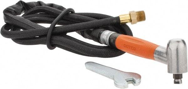 Dotco - 1/8" Collet, Angle Handle, Air Angle Die Grinder - 80,000 RPM, Rear Exhaust, 9 CFM, 0.1 hp, 90 psi, 1/8" Inlet - Apex Tool & Supply