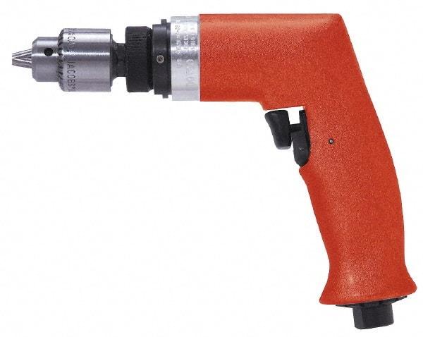 Dotco - 1/4" Keyed Chuck - Pistol Grip Handle, 5,200 RPM, 0.4 hp, 90 psi - Apex Tool & Supply
