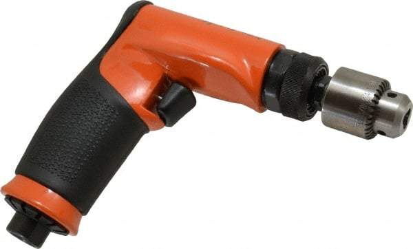 Dotco - 1/4" Keyed Chuck - Pistol Grip Handle, 3,800 RPM, 0.4 hp, 90 psi - Apex Tool & Supply