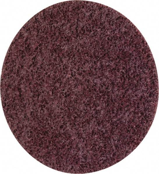 3M - 4-1/2" Coarse Grade Ceramic Deburring Disc - Quick Change Connection, Maroon, 13,300 Max RPM - Apex Tool & Supply