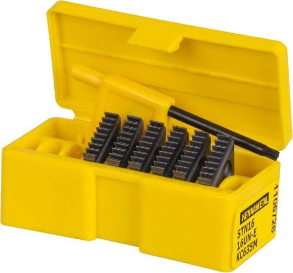 Kennametal - STN1 KC635M Grade Thread Mill Insert - Carbide, TiAlN Coating - Apex Tool & Supply