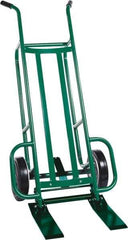 Valley Craft - 1,000 Lb Capacity 48" OAH Hand Truck - Dual Handle, Steel, Pneumatic Wheels - Apex Tool & Supply