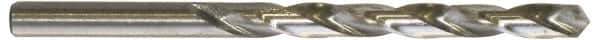 Cleveland - 23/64" 118° High Speed Steel Jobber Drill - Bright Finish, Right Hand Cut, Spiral Flute, Straight Shank, 4-7/8" OAL, Split Point - Apex Tool & Supply