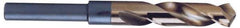 Chicago-Latrobe - 17/32" Drill, 118° Point, Cobalt Silver Deming & Reduced Shank Drill Bit - TiN Finish, 6" OAL, Straight Shank, 3-1/8" Flute Length, Right Hand Cut, Split Point, Spiral Flute, Regular Spiral - Apex Tool & Supply