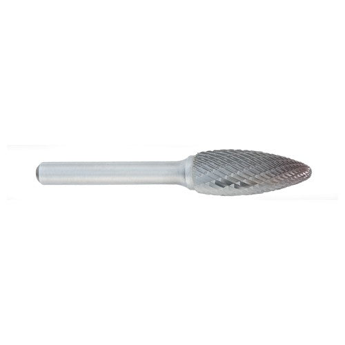 ‎SN-1 -6mm × 8mm LOC × 6mm Shank × 50mm OAL Inverted Taper Carbide Medium Tough Cut Burr - Apex Tool & Supply