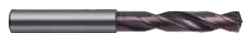 10.6mm Dia. - Carbide HP 3XD Drill-140Â° Point-Coolant-Bright - Apex Tool & Supply