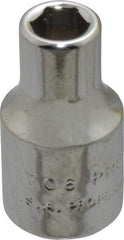 Proto - 3/16", 1/4" Drive, Standard Hand Socket - 6 Points, 7/8" OAL, Chrome Finish - Apex Tool & Supply