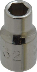 Proto - 7/32", 1/4" Drive, Standard Hand Socket - 6 Points, 7/8" OAL, Chrome Finish - Apex Tool & Supply
