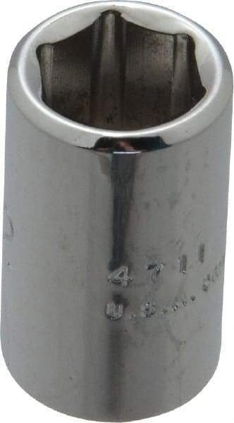 Proto - 11/32", 1/4" Drive, Standard Hand Socket - 6 Points, 7/8" OAL, Chrome Finish - Apex Tool & Supply
