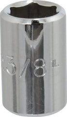 Proto - 3/8", 1/4" Drive, Standard Hand Socket - 6 Points, 7/8" OAL, Chrome Finish - Apex Tool & Supply