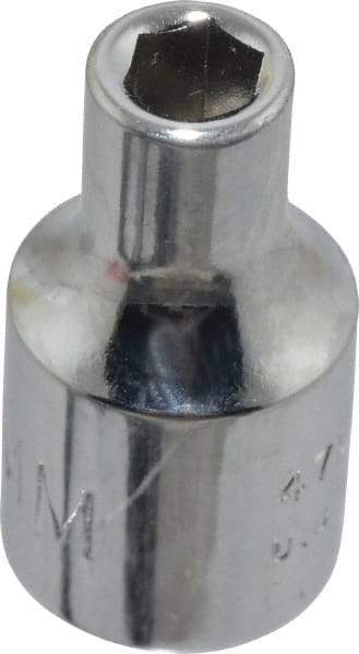 Proto - 1/4" Drive, Standard Hand Socket - 6 Points, 7/8" OAL, Chrome Finish - Apex Tool & Supply
