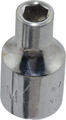 Proto - 1/4" Drive, Standard Hand Socket - 6 Points, 7/8" OAL, Chrome Finish - Apex Tool & Supply